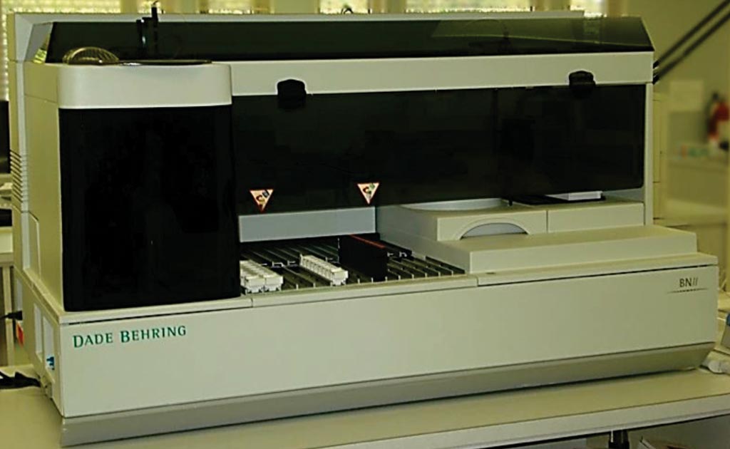 Image: The Dade Behring BN II automated nephelometer system (Photo courtesy of Siemens Healthcare).