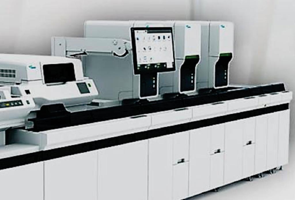 Автоматизированный гематологический анализатор Sysmex XN-9000 (фото любезно предоставлено компанией Sysmex). Автоматизированный гематологический анализатор Sysmex XN-9000 (фото любезно предоставлено компанией Sysmex).