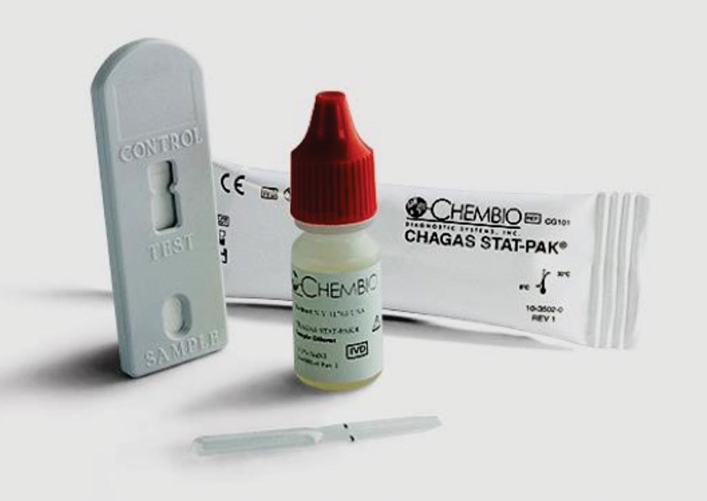 Image: The Chagas Stat-Pak rapid test for the diagnosis of Chagas disease (Photo courtesy of Chembio).