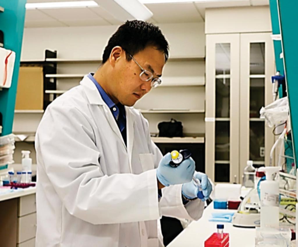 Image: Dr. Xiang Zhang implementing the bone-in-culture array, a platform to model early-stage bone metastases and discover the fate of cancer cells (Photo courtesy of Baylor College of Medicine).