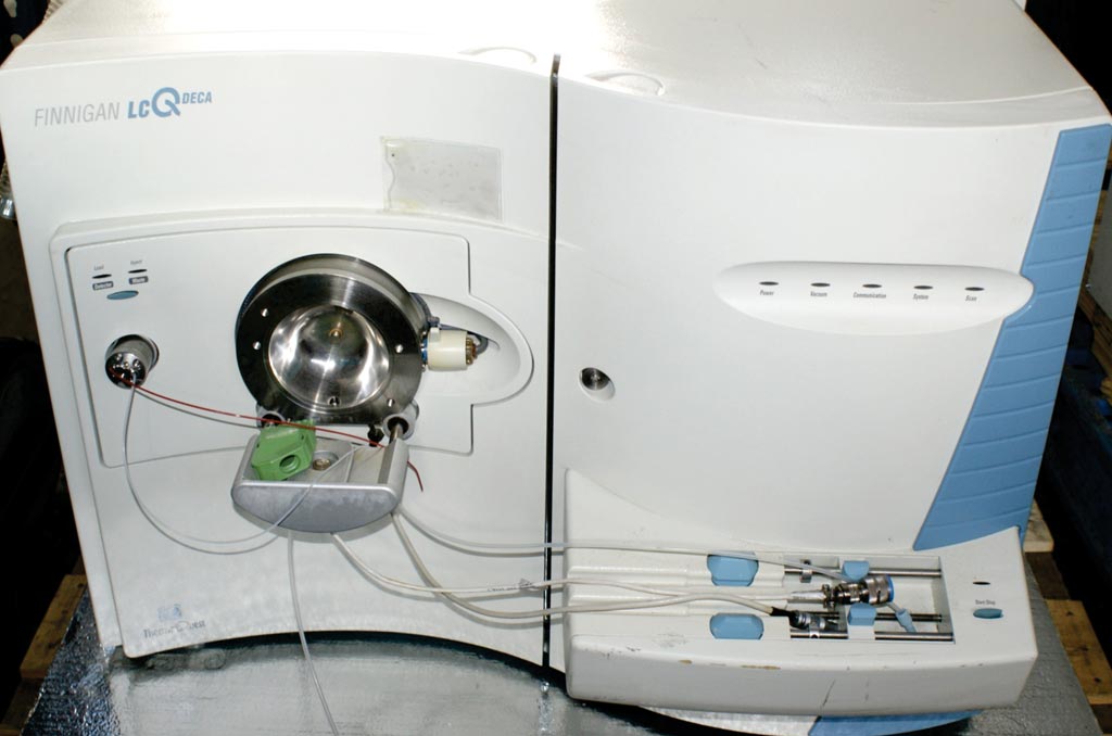 Тандемный масс-спектрометр LCQ (фото любезно предоставлено Thermo Fisher Scientific). Тандемный масс-спектрометр LCQ (фото любезно предоставлено Thermo Fisher Scientific).