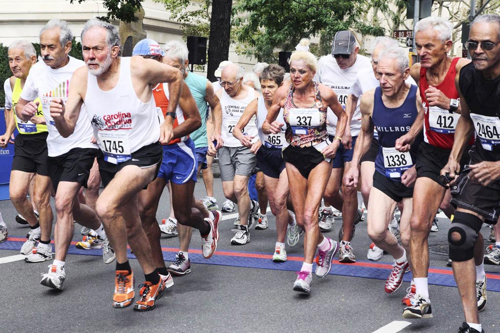 Image: Research suggests a combination of routine blood analytes can predict improvement or decrease in the fitness of older marathoners (Photo courtesy of Today).