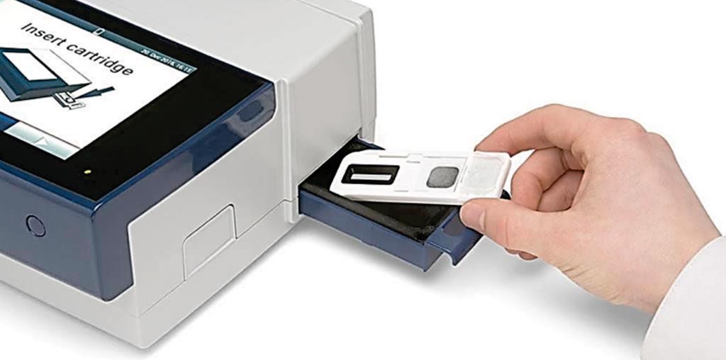 Image: The fingerprint sample collection cartridge and the portable Reader 1000 analysis unit for drug screening (Photo courtesy of Intelligent Fingerprinting).