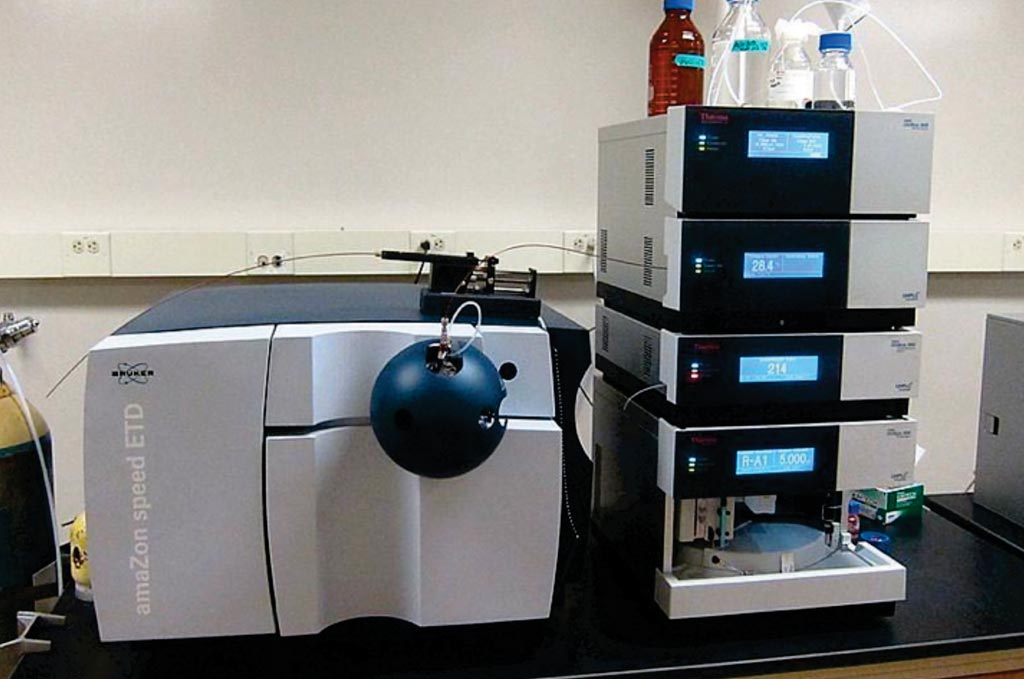 Image: An ion trap mass spectrometer and high performance liquid chromatography system (Photo courtesy of Kermit Murray).