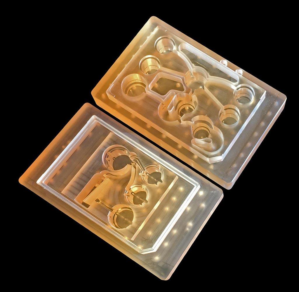 Image: A novel technology that could be used to evaluate new drugs and detect possible side effects before the drugs are tested in humans is based on a microfluidic platform that connects engineered tissues from up to 10 organs (Photo courtesy of Felice Frankel).