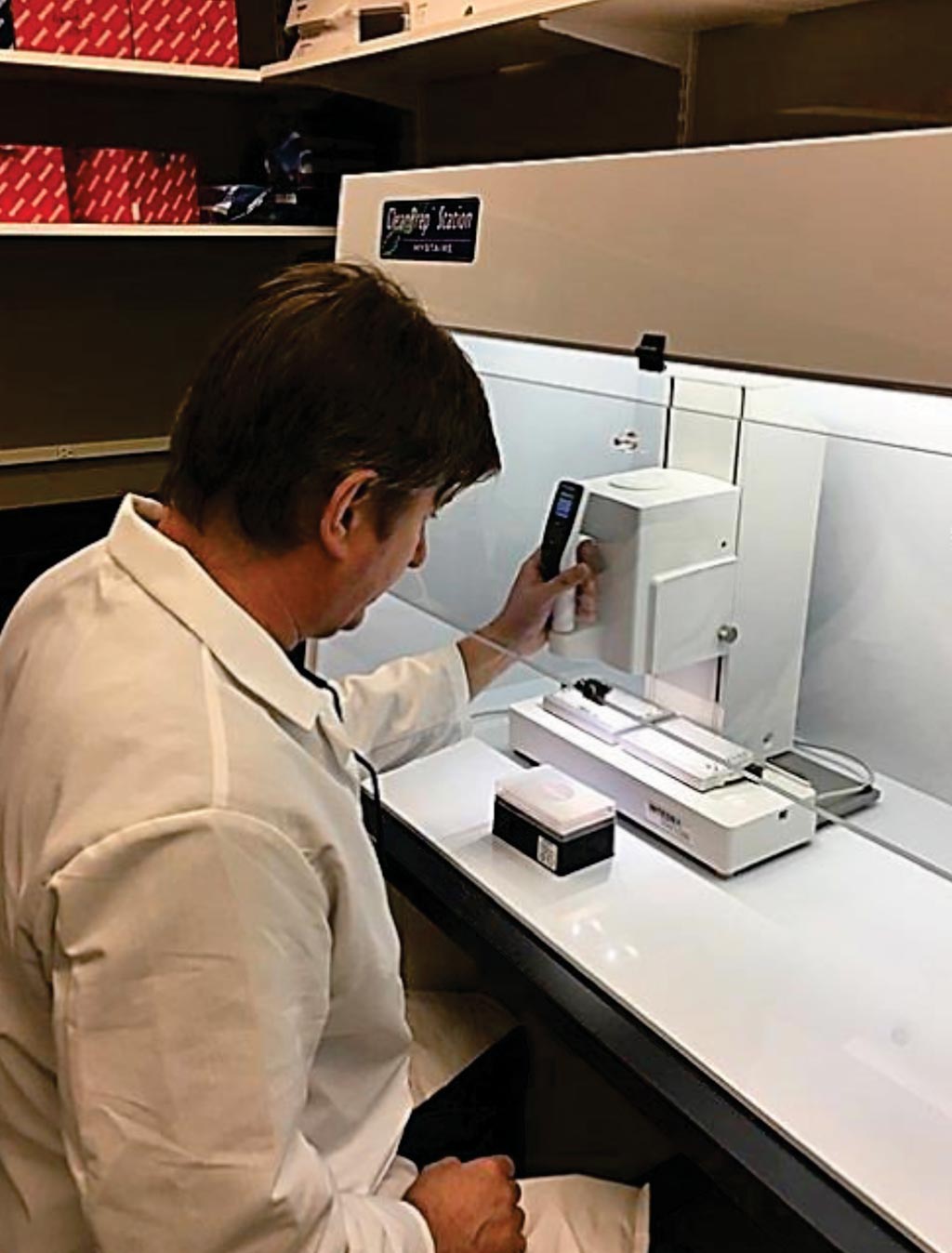 Image: A senior medical laboratory scientist conducting the IsolateFibromyalgia blood test (Photo courtesy of IquityLabs).