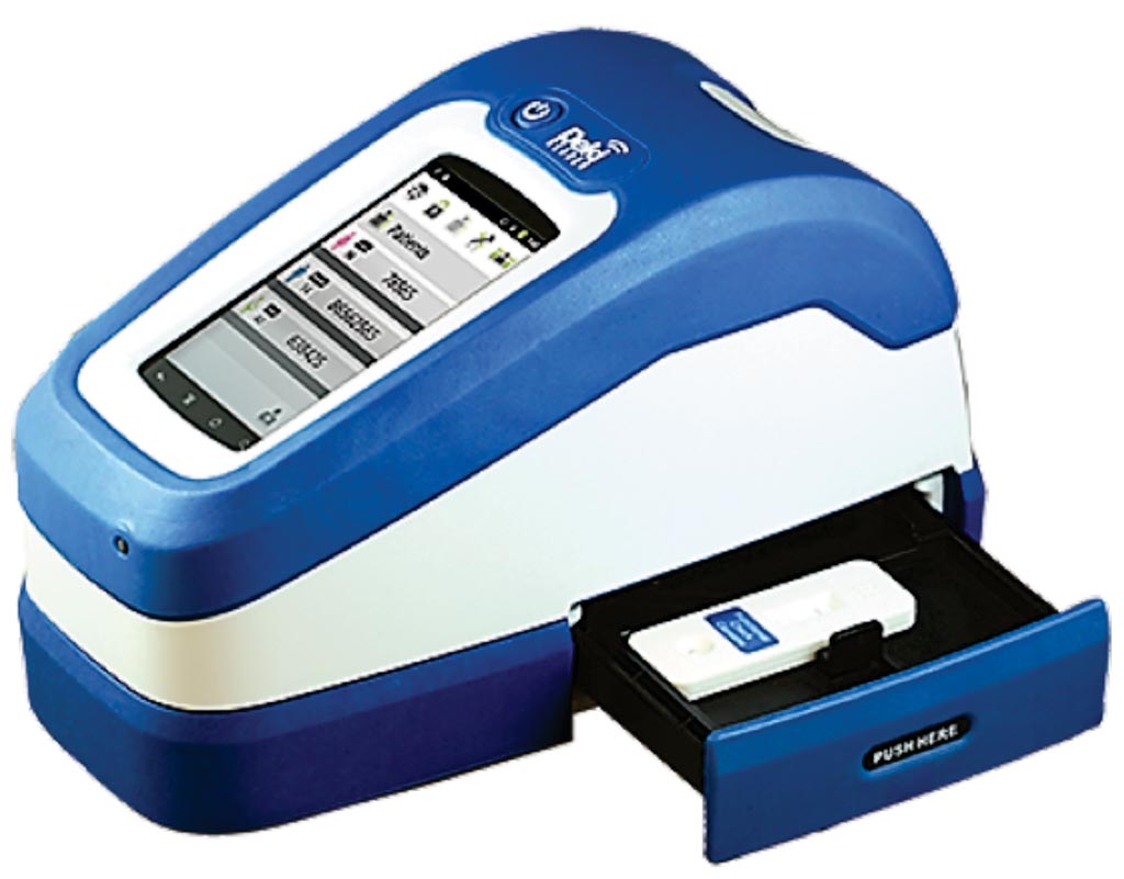 Image: The Deki Reader is a rugged, in vitro diagnostic device for use with commercially available lateral flow immunoassays, commonly known as rapid diagnostic tests (Photo courtesy of Fio Corporation).