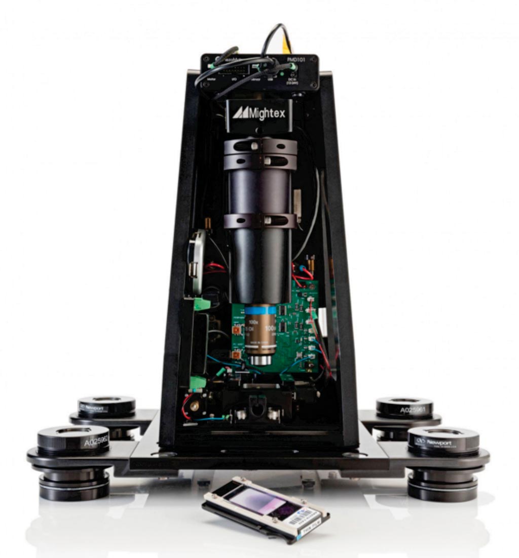 Image: The Autoscope uses deep-learning software to quantify the malaria parasites in a sample (Photo courtesy of Intellectual Ventures).