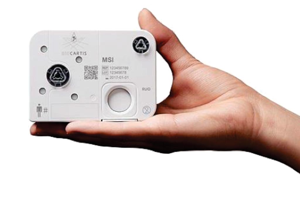 Image: The Idylla microsatellite instability (MSI) assay cartridge (Photo courtesy of Biocartis).