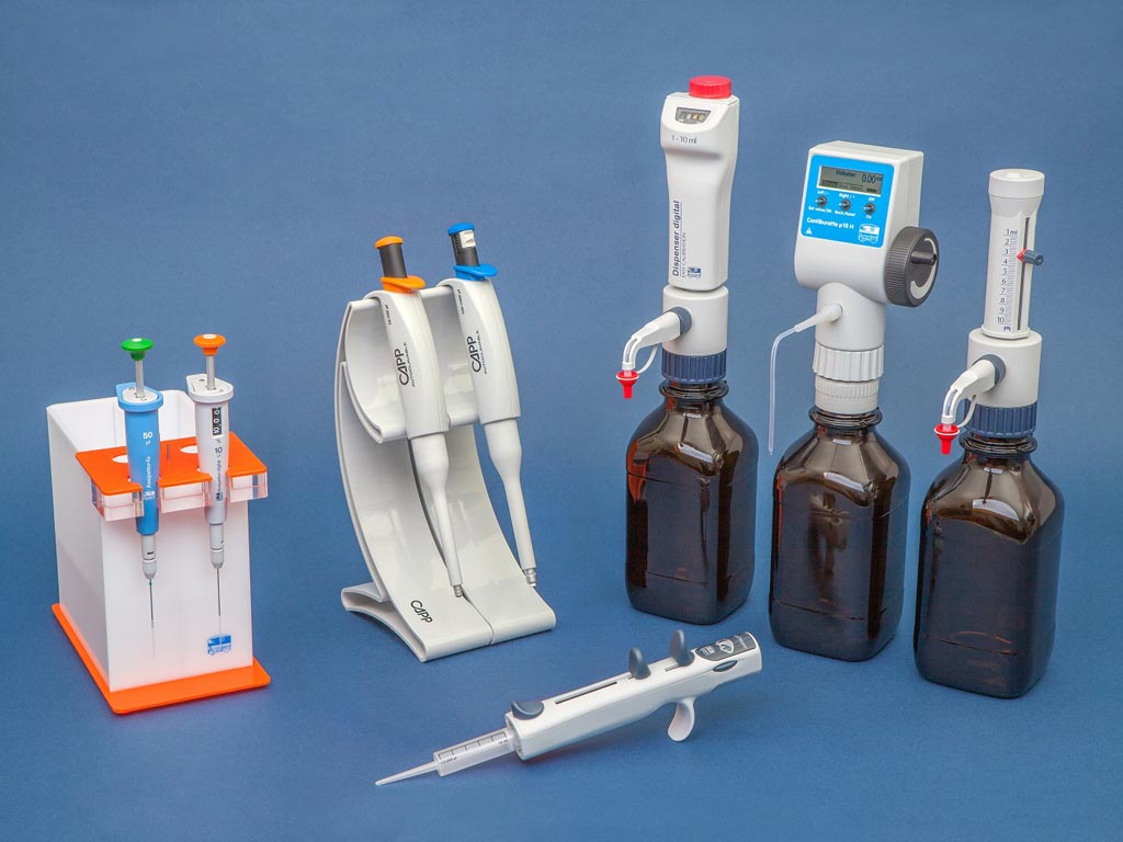 Image: Liquid handling products from Hecht-Assistant (Photo courtesy of Glaswarenfabrik Karl Hecht).