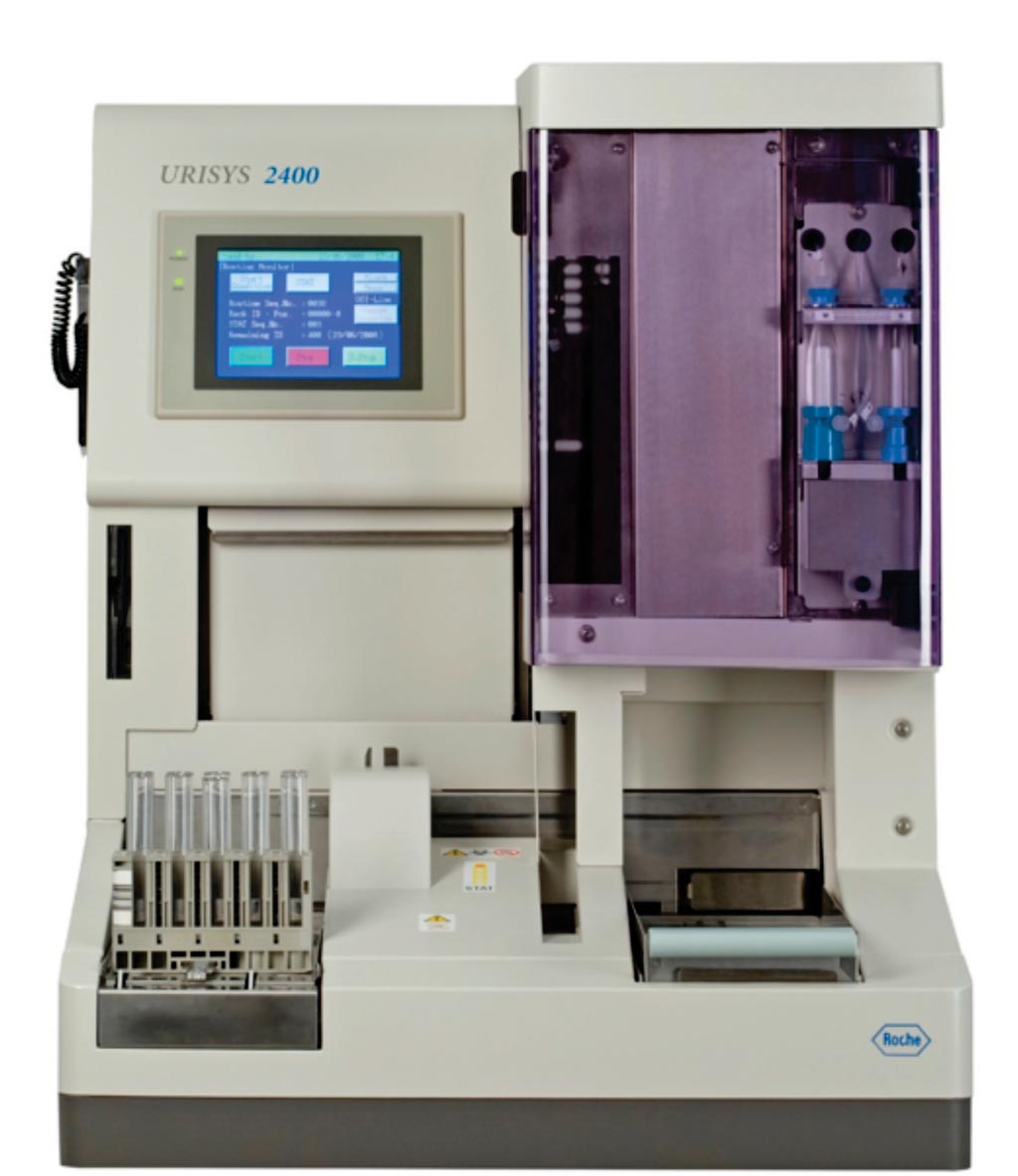 Image: The Urisys 2400 urine analyzer (Photo courtesy of Roche Diagnostics).