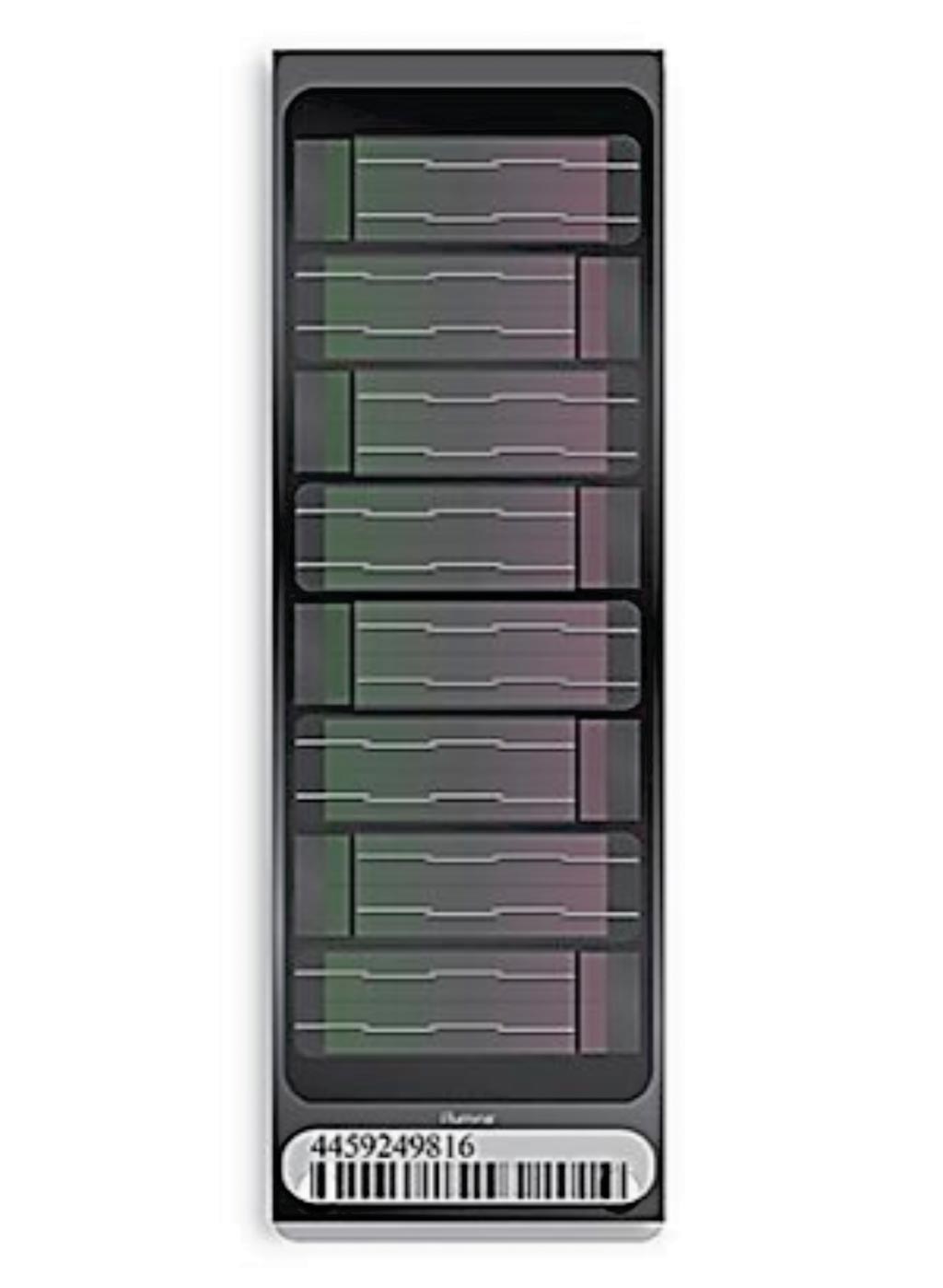 Image: The high-density Human Omni 2.5-8 SNP array (Photo courtesy of Illumina).