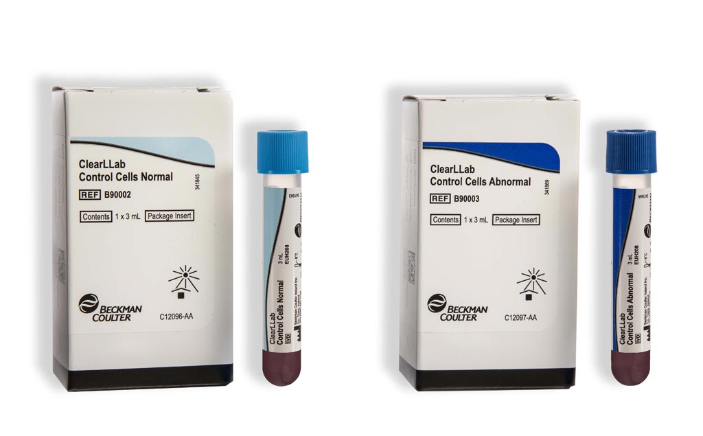 Image: Normal and abnormal control cells from the ClearLLab 10C kit (Photo courtesy of Beckman Coulter).