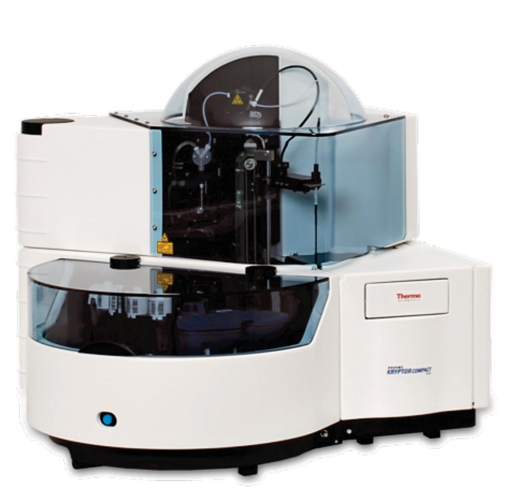 Image: The KRYPTOR compact PLUS fully automated random access immunoassay analyzer (Photo courtesy of BRAHMS).