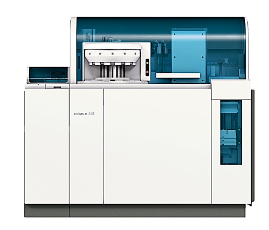 Image: The cobas e 801 module is a high throughput immunochemistry module that performs a broad range of heterogeneous immunoassay tests (Photo courtesy of Roche Diagnostics).