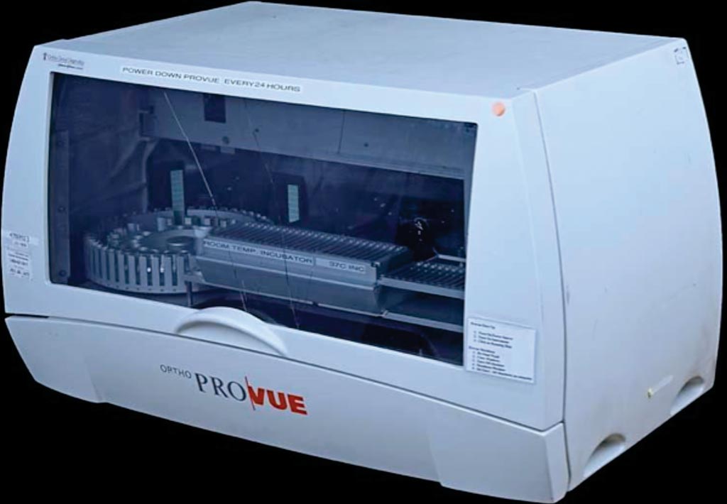 Image: The Ortho ProVue automated blood bank analyzer (Photo courtesy of Ortho Clinical Diagnostics).