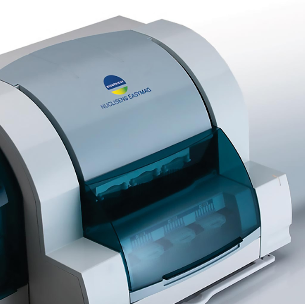 Image: The NUCLISENS EASYMAG instrument is designed to meet the most critical needs when it comes to premium quality total nucleic acid extraction. The system automates an enhanced magnetic silica version of BOOM technology, a gold standard for efficient universal extraction of RNA and DNA (Photo courtesy of bioMérieux).