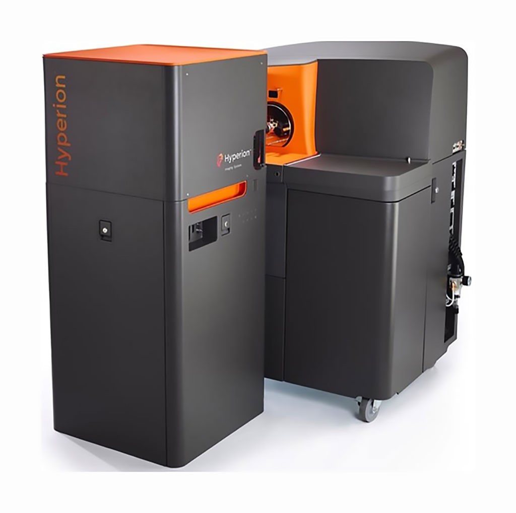 Image: The Hyperion Imaging System brings proven CyTOF technology together with imaging capability to empower simultaneous interrogation of four to 37 protein markers using Imaging Mass Cytometry (Photo courtesy of Fluidigm).