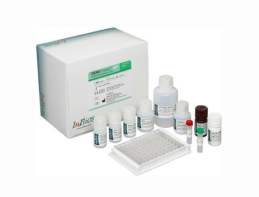 Image: The DENV Detect IgM Capture ELISA is for the qualitative detection of IgM antibodies to DENV recombinant antigens in serum for the presumptive clinical laboratory diagnosis of Dengue virus infection (Photo courtesy of InBios International).