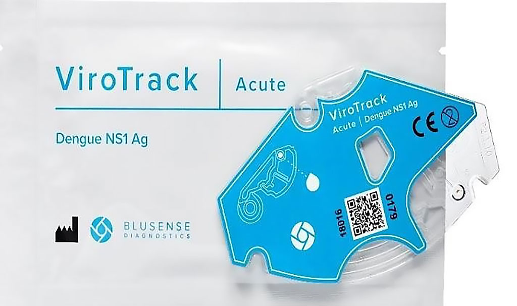 Image: The ViroTrack Dengue Acute assay is a rapid and semi-quantitative microfluidic Dengue virus (DENV) NS1 detection method based on immuno-magnetic agglutination (IMA) technology (Photo courtesy of BluSense Diagnostics).