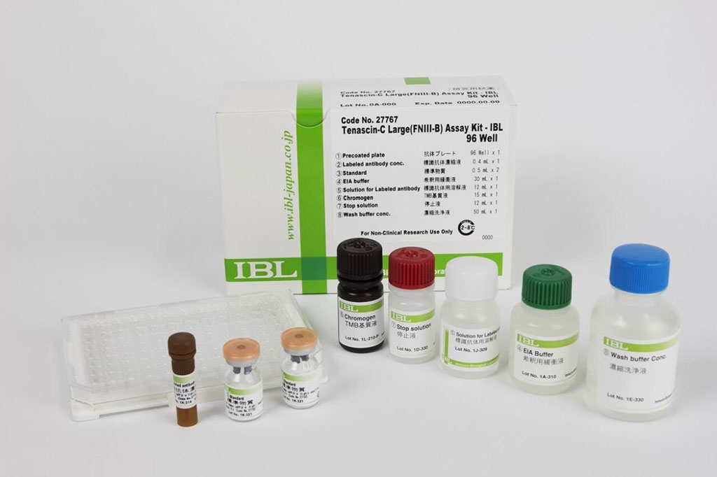 Image: A solid phase sandwich ELISA for the determination of Tenascin-C; higher levels are Associated with Cardiovascular Disease (Immuno-Biological Laboratories, Inc).