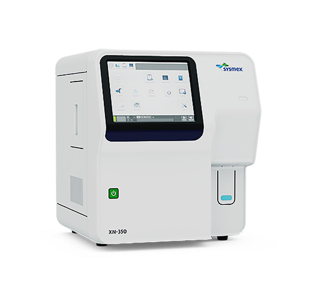 Image: The XN-350 hematology analyzer and blood cell counter (Photograph courtesy of Sysmex).