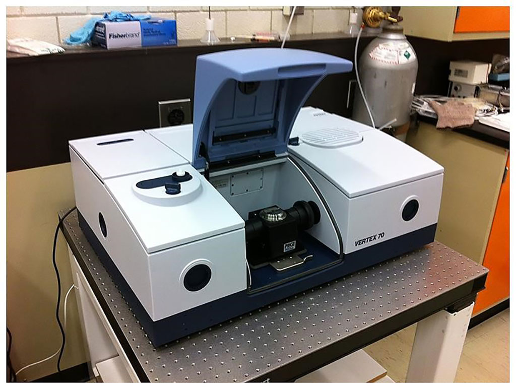 Image: The Vertex 70 Attenuated Total Reflectance Fourier Transform Infrared (ATR-FTIR) spectrophotometer (Photo courtesy of the University of Guelph).