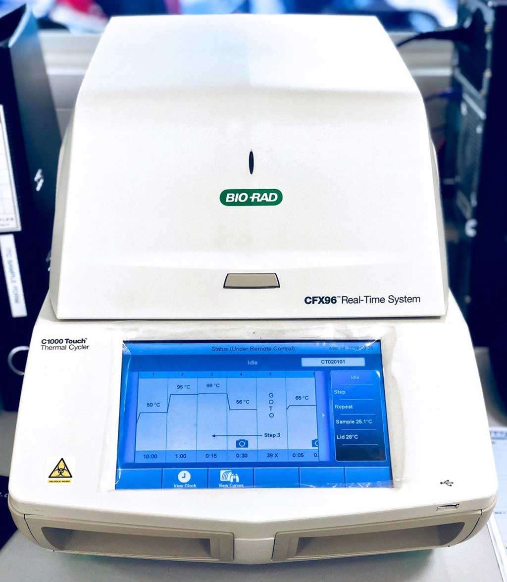 Image: The Bio-Rad CFX96 Real-Time PCR Platform (Photo courtesy of Nanyang Technological University).