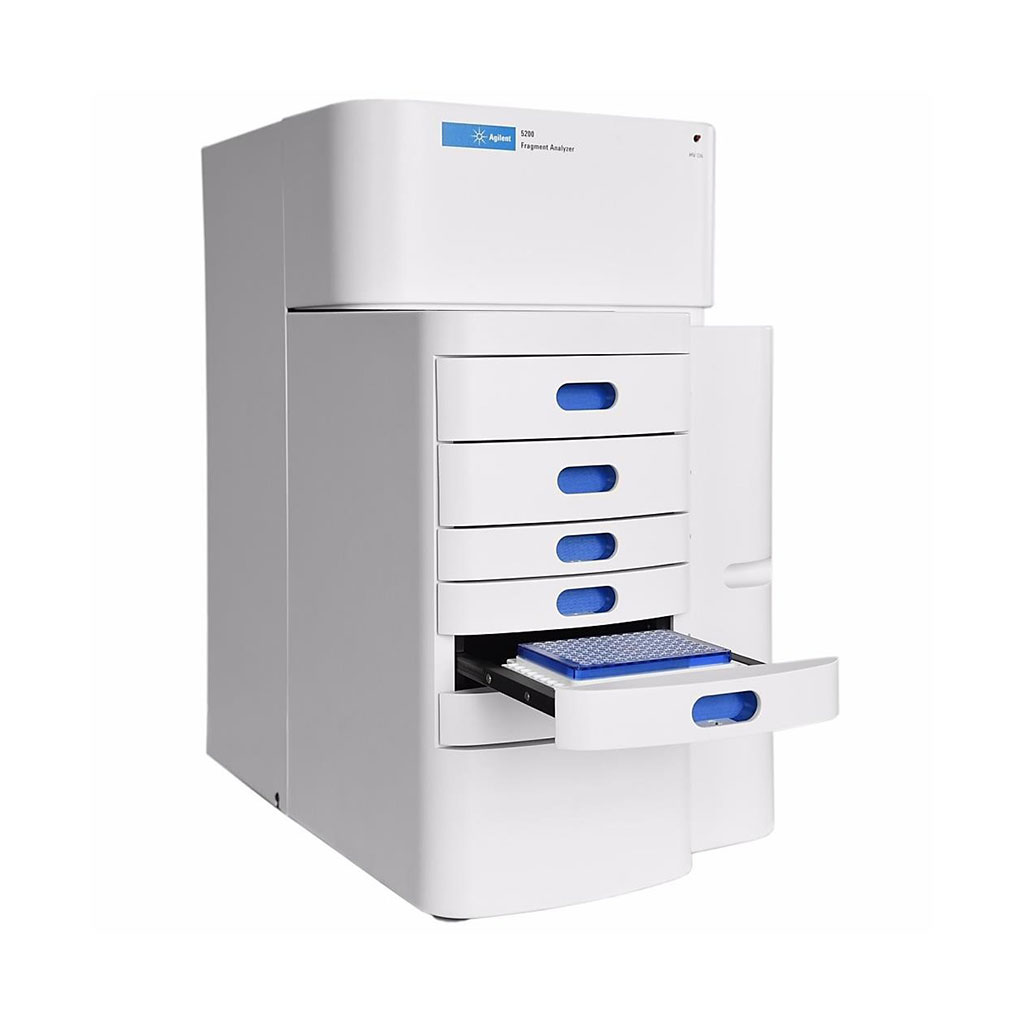 Image: The 5200 Fragment Analyzer system performs DNA QC and RNA QC for a broad range of samples including, gDNA, small RNA, cfDNA, large DNA fragments, and total RNA (Photo courtesy of Agilent Technologies).