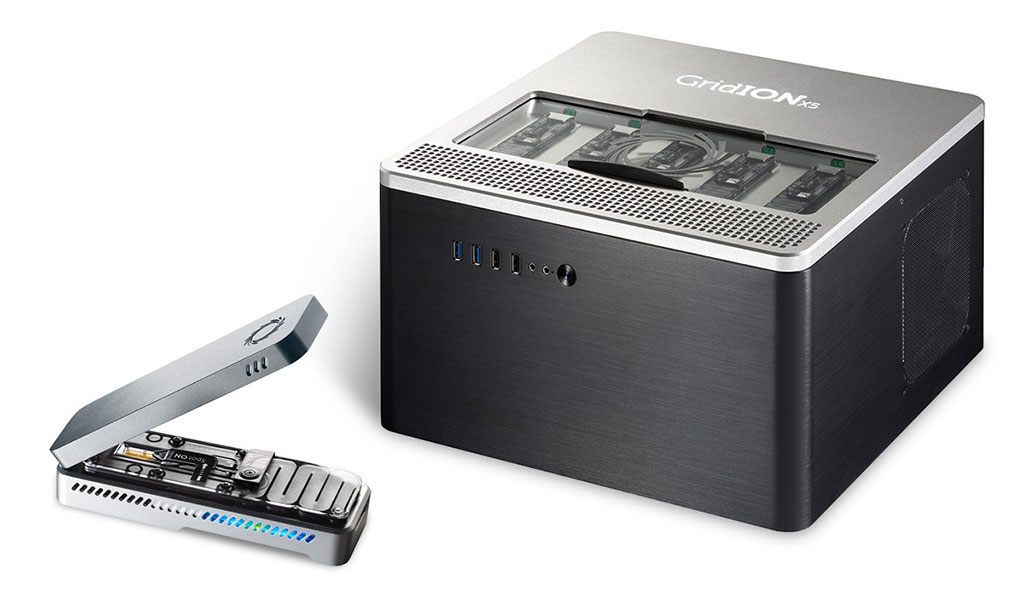 Image: The portable MinION sequencing platform runs one flow cell and desktop GridION can run up to five flow cells at any time (Photo courtesy of Oxford Nanopore).