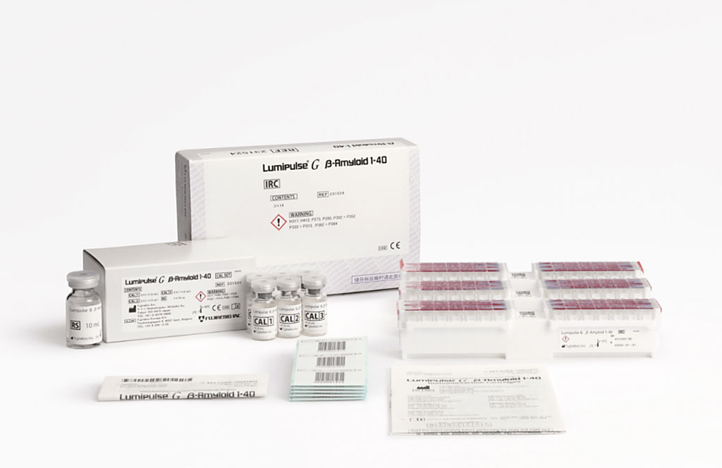 Image: The Lumipulse G β-amyloid 1-40 assay kit (Photo courtesy Fujirebio)
