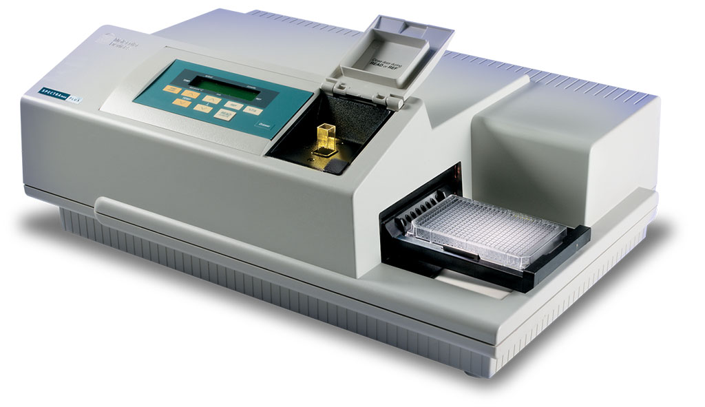 The SpectraMax Plus 384 Microplate Reader can run both standard spectrophotometer and microplate reader applications on the same instrument (Photo courtesy of Molecular Devices)