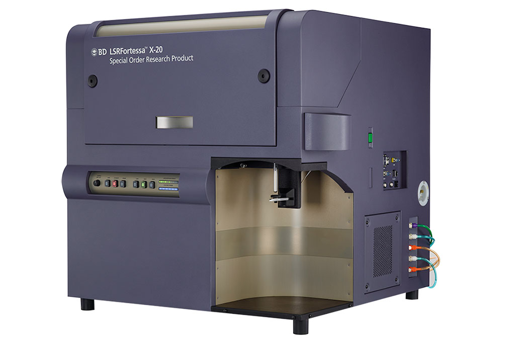 Image: The BD LSRFortessa X-20 Cell Analyzer can be configured with up to five lasers to detect up to 20 parameters simultaneously to support ever increasing demands in multicolor flow cytometry (Photo courtesy of BD Biosciences)