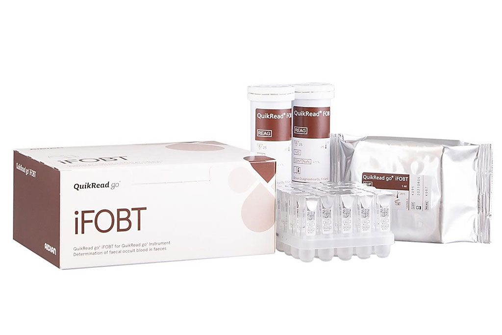 Image: The QuikRead go iFOBT is an immunochemical fecal immunochemical test for detection and quantification of human hemoglobin in feces in case of suspected bleeding from the lower gastrointestinal tract (Photo courtesy of Aidian)