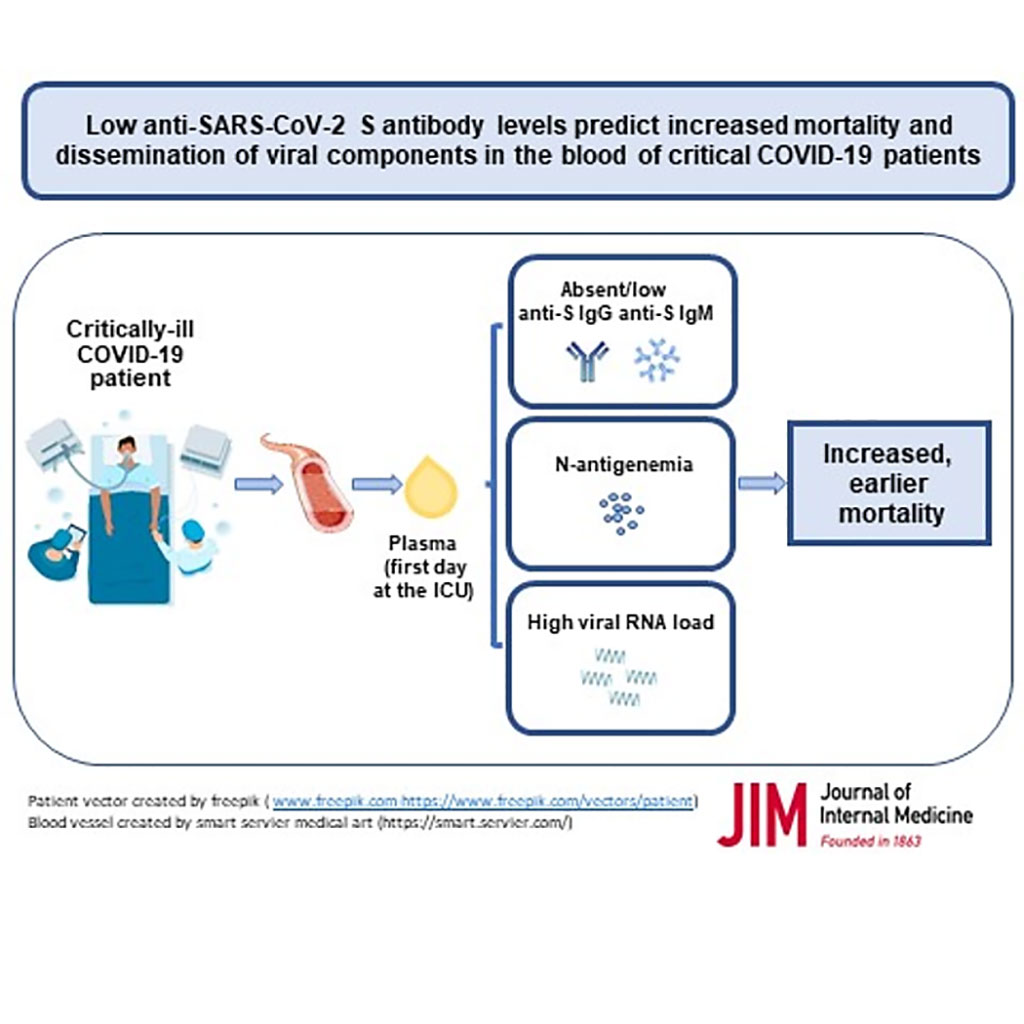 Image: Low anti-SARS-CoV-2 S antibody levels predict increased mortality and dissemination of viral components in the blood of critical COVID-19 patients (Photo courtesy of Instituto de Salud Carlos III)