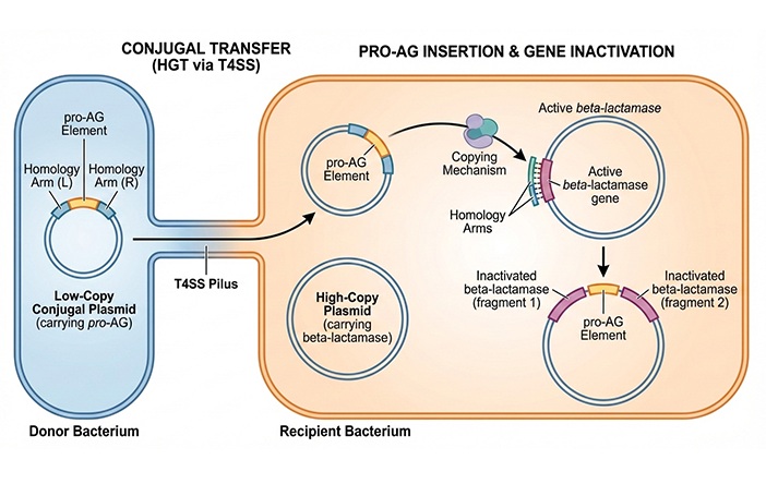 Image: The CRISPR-based technology removes antibiotic-resistant elements from populations of bacteria (Photo courtesy of Bier Lab/UC San Diego)