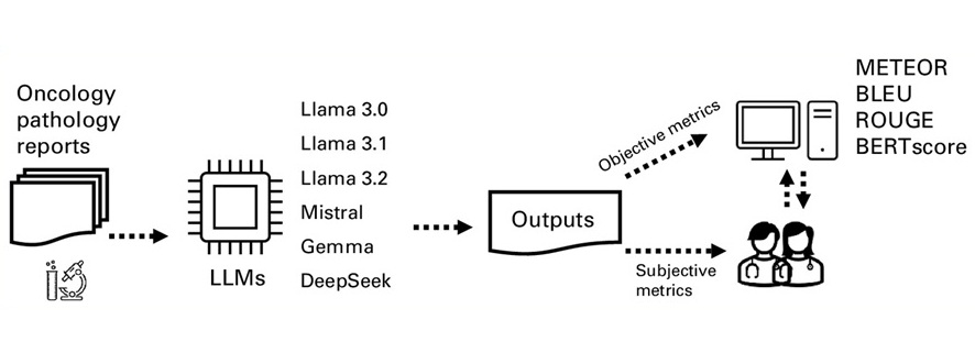 Image: LLM pathology report summarization workflow (Yirong Liu et al,  JCO Clinical Cancer Informatics (2026). DOI: 10.1200/cci-25-00284)