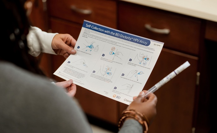 Image: A prescription kit is mailed directly to a patient’s home for self-collection, with the specimen then returned by mail to a laboratory for processing. (photo courtesy of BD)