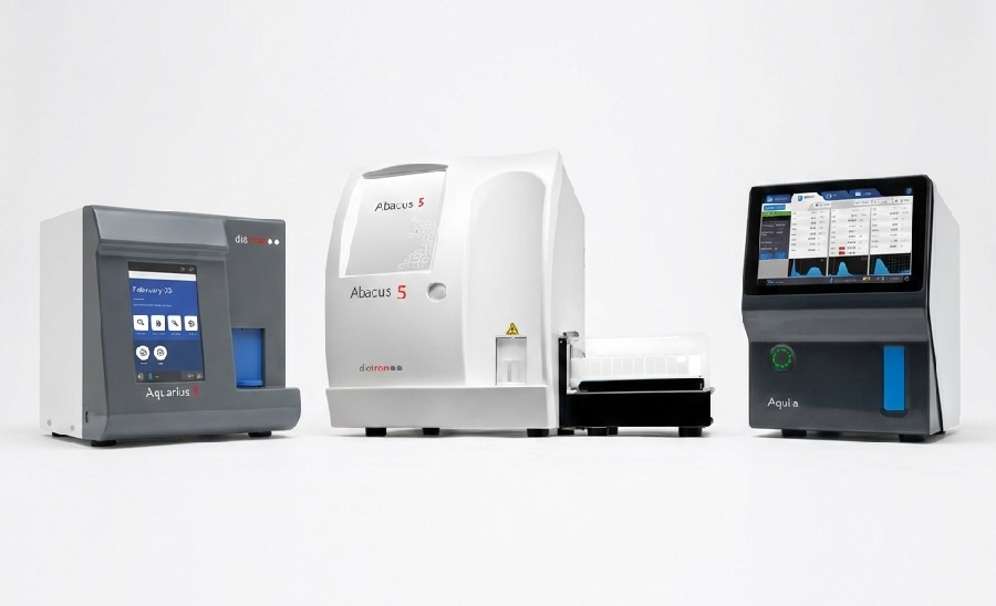 Image: The indices are presented through intuitive software on the Aquila, Aquarius 3, and Abacus 5 analyzers (photo courtesy of Diatron)
