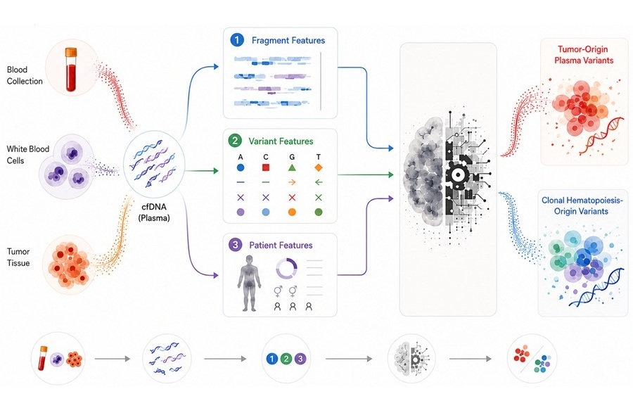 Image: Development of an artificial intelligence method to accurately characterize mutations in liquid biopsies (Image Credit: Valsamo Anagnostou/ChatGPT)