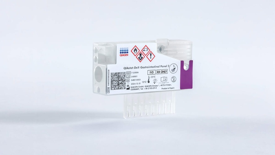 Image: The FDA-cleared QIAstat-Dx Gastrointestinal Panel 2 includes Cyclospora cayetanensis as a standard target within its 16-target menu for bacterial, viral and parasitic pathogens (Photo courtesy of Qiagen) Image: The FDA-cleared QIAstat-Dx Gastrointestinal Panel 2 includes Cyclospora cayetanensis as a standard target within its 16-target menu for bacterial, viral and parasitic pathogens (Photo courtesy of Qiagen)