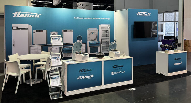 Image: Visitors to Hettich’s booth can explore centrifuges designed to standardize workflows across varied sample volumes and laboratory applications (Photo courtesy of Hettich Instruments)