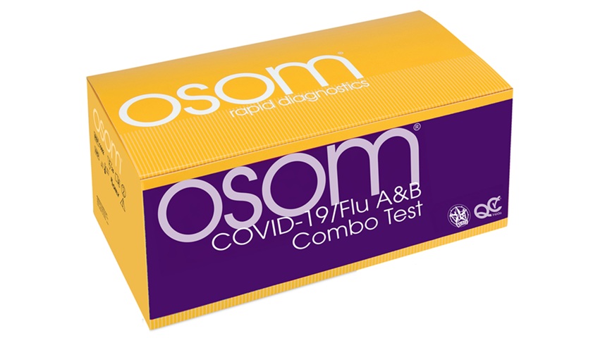 Image: The OSOM COVID-19/Flu A&B Combo Test is a lateral flow immunochromatographic assay intended for the qualitative detection and differentiation of influenza A and influenza B nucleoprotein antigens and SARS-CoV-2 nucleocapsid antigen. (Photo courtesy of Sekisui Diagnostics)
