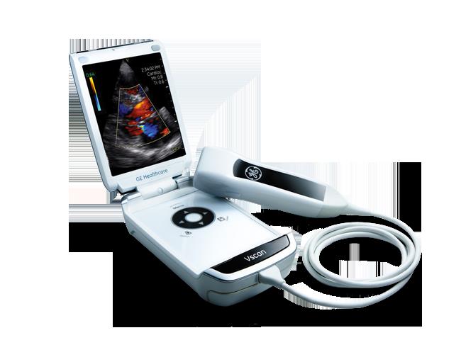 Image: The Vscan handheld ultrasound device by GE Healthcare (Photo courtesy of GE Healthcare).