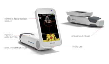 Image: The Accuro handheld ultrasound system (Photo courtesy of Rivanna Medical).