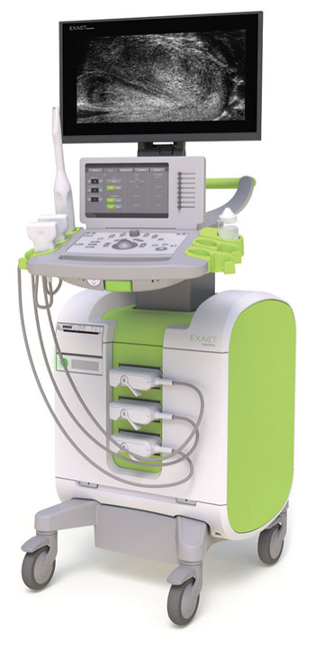 Image: The ExactVu micro-ultrasound imaging system (Photo courtesy of Exact Imaging).