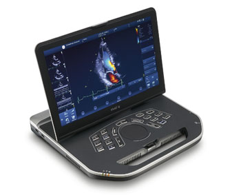 Image: The new compact portable battery-operated ultrasound system (Photo courtesy of GE Healthcare).