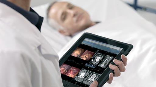 Image: Advanced clinical applications in use on the XERO universal viewer (Photo courtesy of Agfa Healthcare).