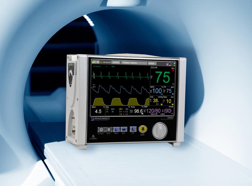 Image: The 3880 MRI compatible patient vital signs monitoring system (Photo courtesy of Iradimed).