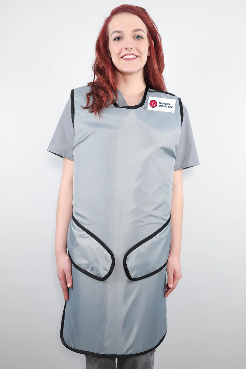 Image: The NanoTek x-ray apron uses polymers instead of lead (Photo courtesy of Artemis Shielding).